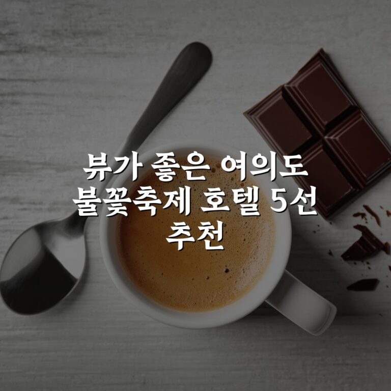뷰가 좋은 여의도 불꽃축제 호텔 5선 추천