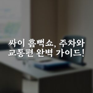 싸이 흠뻑쇼, 주차와 교통편 완벽 가이드!