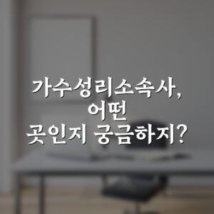 가수성리소속사, 어떤 곳인지 궁금하지?