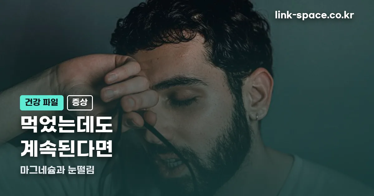 마그네슘 눈떨림 정리 썸네일