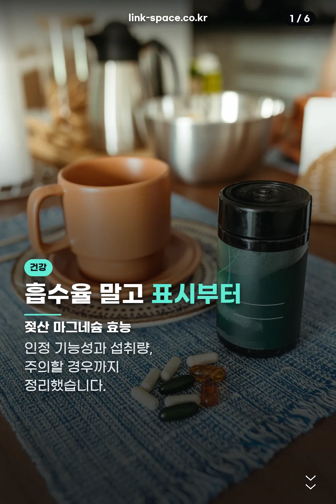 젖산 마그네슘 효능 표지