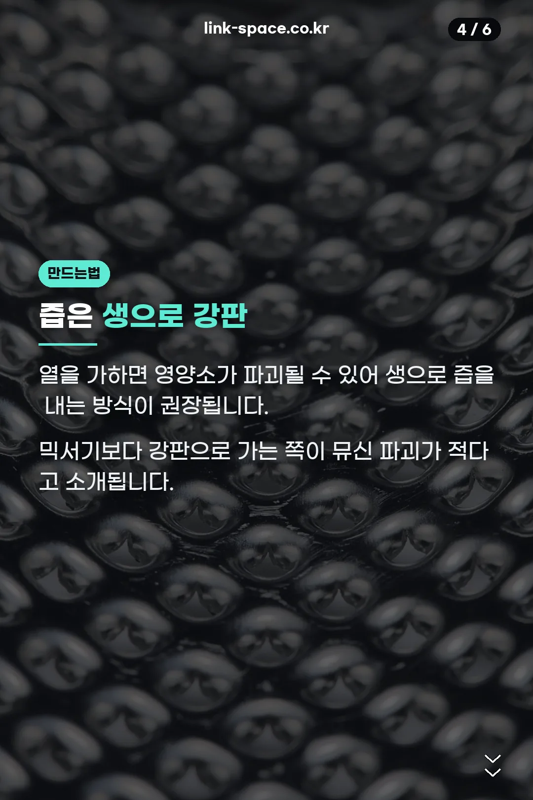 생즙 만드는 법