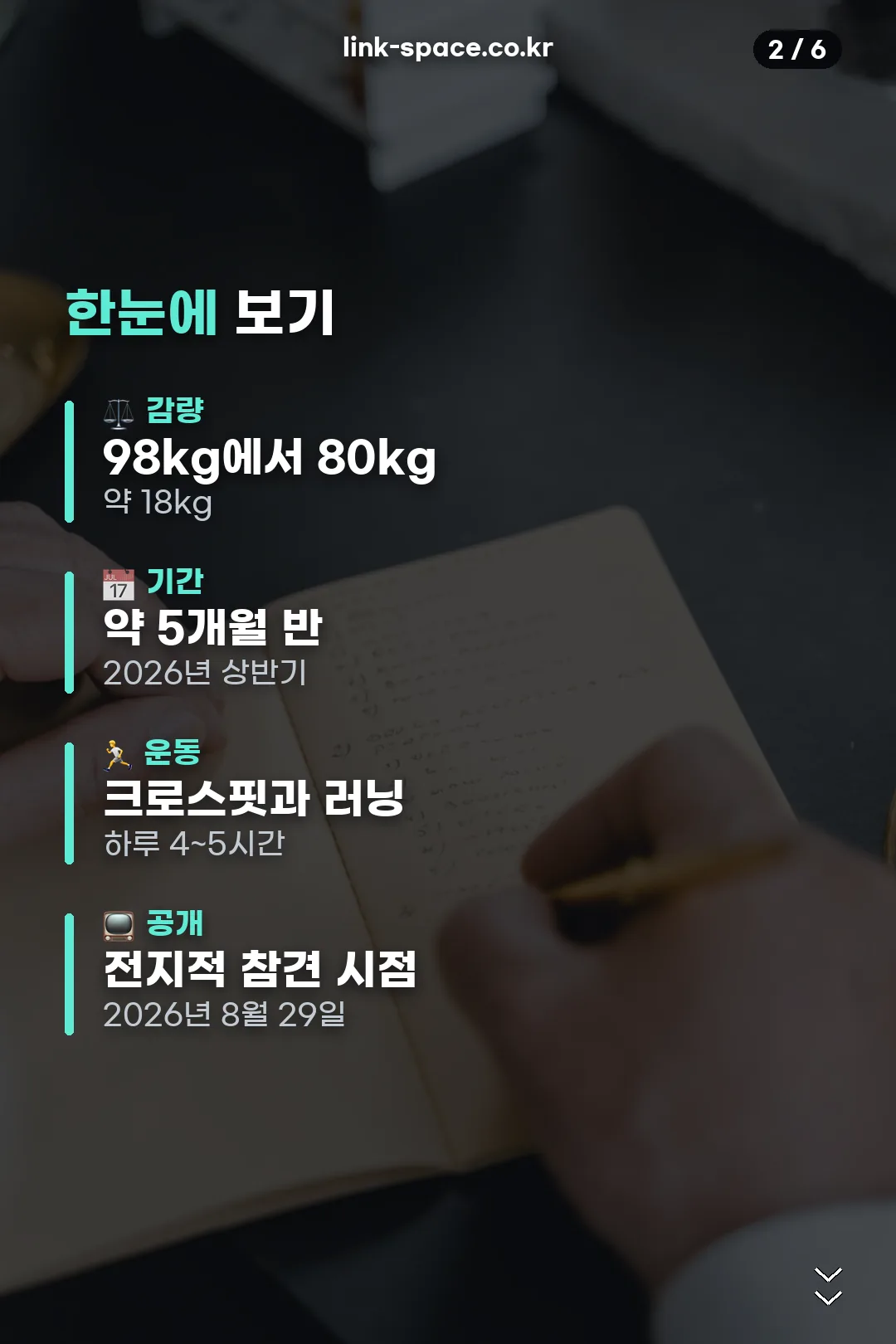 감량 숫자 요약