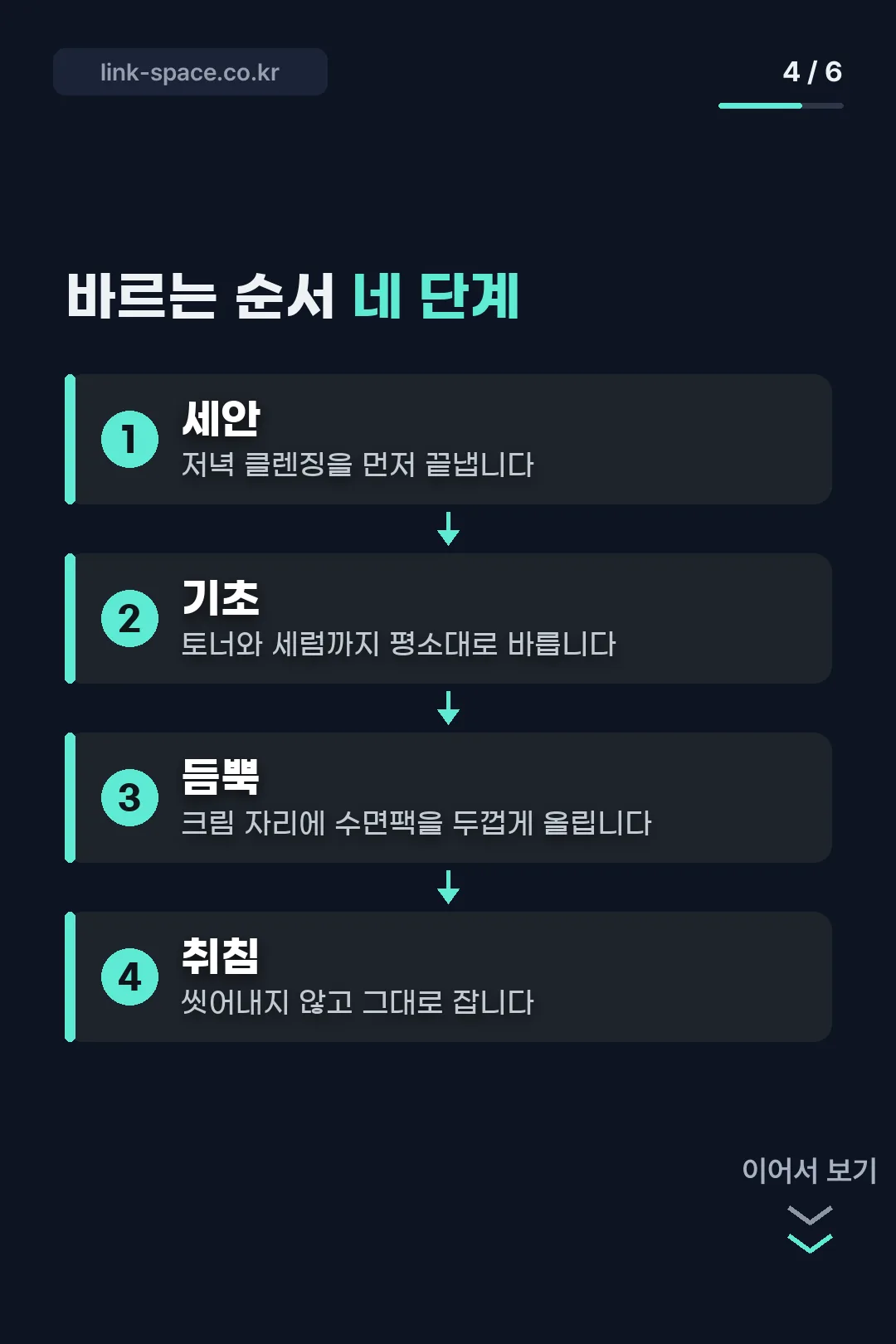 바르는 순서 네 단계