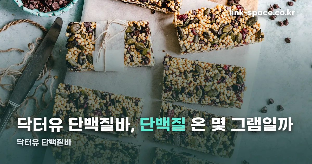 닥터유 단백질바 정리 썸네일