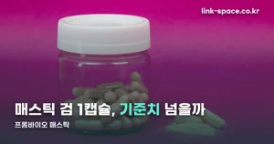 프롬바이오 매스틱, 식약처 인정번호와 하루 섭취량 정리